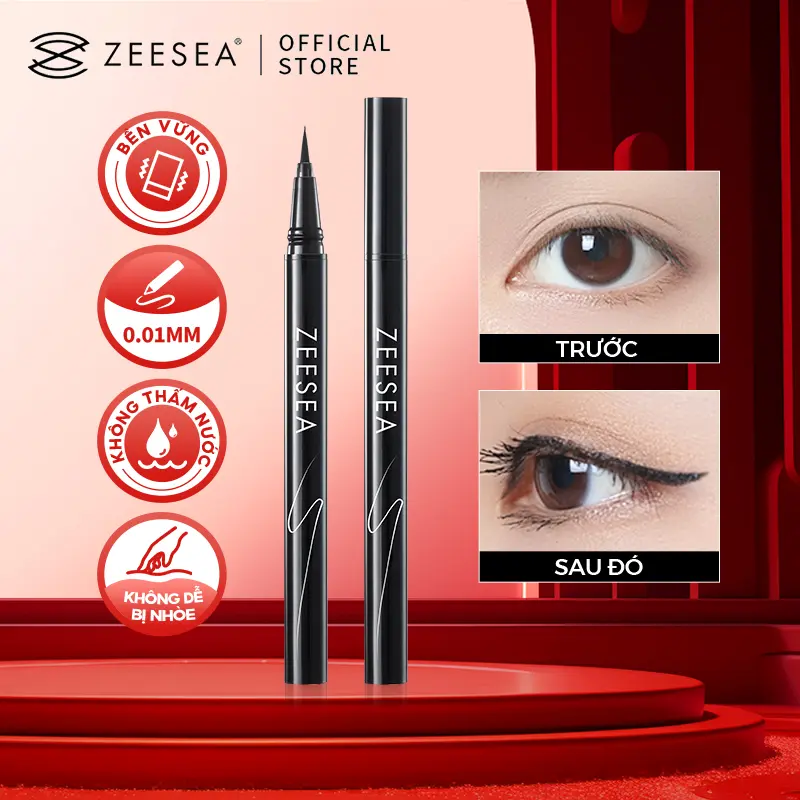 Bút Kẻ Mắt Chống Nước, ZEESEA, Lâu Trôi, Nhanh Khô, Dễ Sử Dụng, 0.55ml