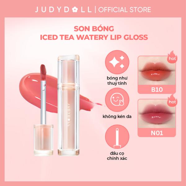 HSD 07 2026-01 2027 JUDYDOLL Combo Son Tint Bóng Iced Tea Watery Lip Gloss Môi bóng căng mọng Không dính Nhẹ môi 2,4g