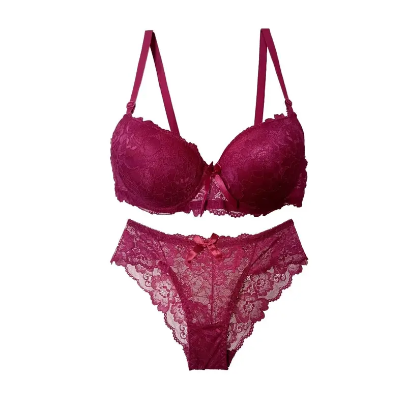 Celana pengantin Bra Set/COD.dalaman wanita terbaru impor Quality,busa renda premium, Bh Setelan Motif Lingerie pakaian spandeks winered set pakaian dalam sutra silver daleman 0