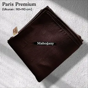 Hijab Segi empat Paris Premium Warna Mahogany - Mrly Kerudung Voal Square Wanita Muslim