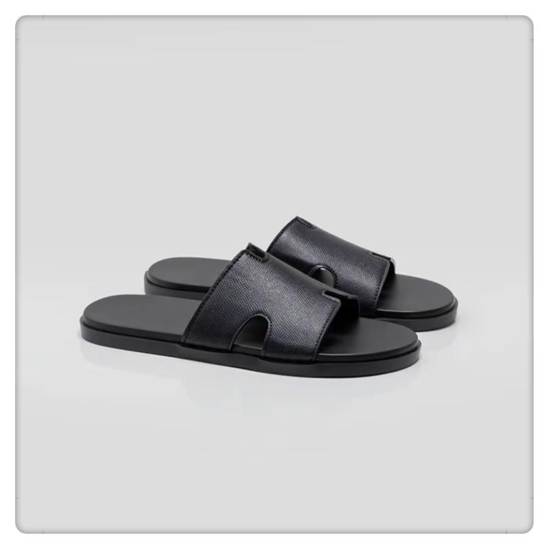   Bản Khâu Quai  Dép nam quai ngang chữ K-H chất liệu quai da sit may bo viền tỉ mỉ chắc chắn- đế kép 2 lớp gầm vân nhám chống trơn trượt 