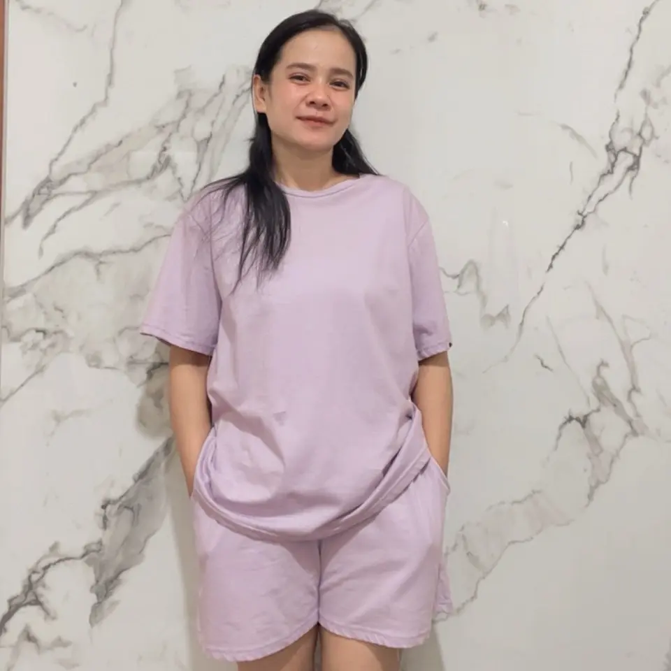 Setelan One Set Wanita Celana - Model Baru warna hitam Pendek Katun Baju