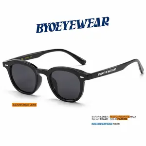 Baiyoo Kacamata Hitam anti silau Gaya Skena  tkm black Sunglasses
