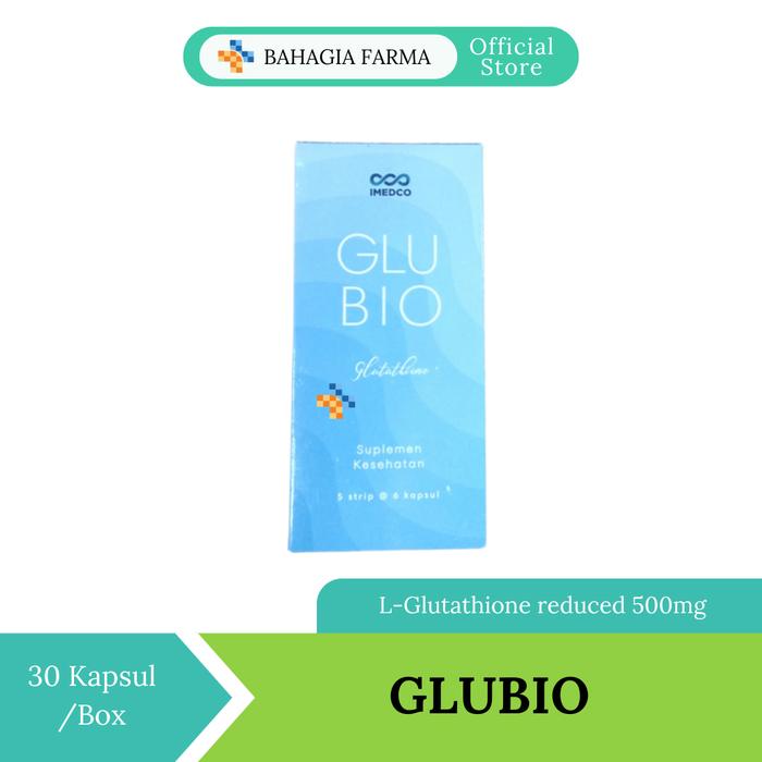 Promo Glubio Glutathione 500mg 30tablet/box | Suplemen Pencerah kulit aman bumil/busui - Kab. Tasikmalaya - Apotek Bahagia Farma Sukaresik