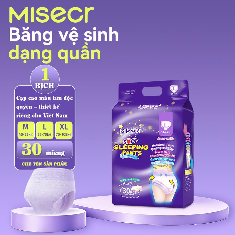 【nâng cấp】Băng vệ sinh dạng quần Misecr (30 miếng) , chống tràn 360°, thoáng khí, phù hợp sử dụng ngày và đêm dành cho phụ nữ mang thai và sau sinh,Thích Hợp Cho Phụ Nữ