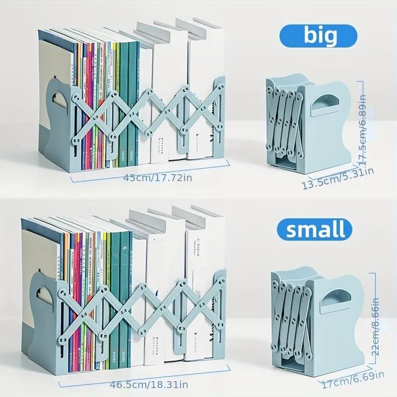 Book Bookshelf Holder Set With Shelves Retractable Office Support Organizer Accessories Desk Stand Pen Bookends For Adjustable 4