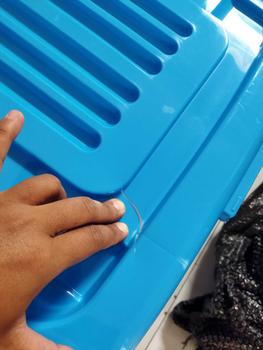 Product Review of SHINPO Kontainer Plastik Dengan Roda Mega Container Box Kotak Penyimpanan SPO-SIP-116-CB-130 Orange from y**5 0