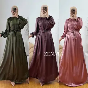 Casandra Dress Satin Silk / Gamis Cradenza Satin Silk Busui Friendly / Gamis Viral Dress Wanita by Meizua.id Gamis Muslimah terbaru