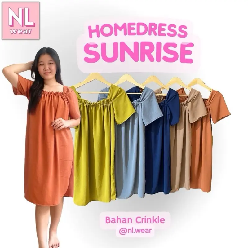Daster Sunrise Bahan Crinkle Modern 5 variasi warna 0