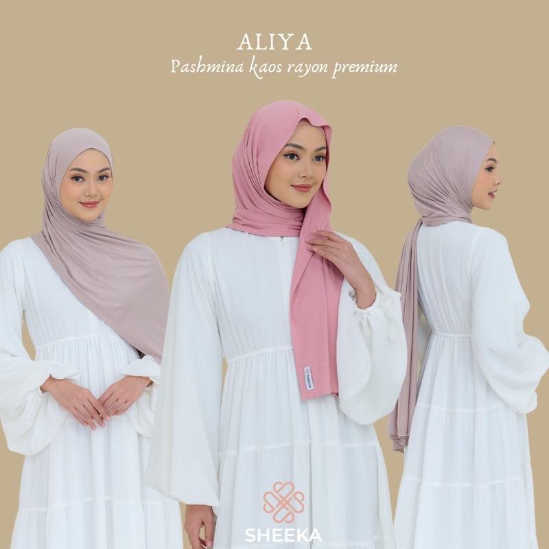SHEEKA - PASHMINA ALIYA KAOS RAYON PREMIUM AIRFLOW Muslim Jilbab Panjang 0