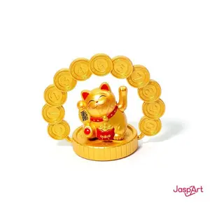 Patung Pajangan Kucing Hoki Keberuntungan Lucky Cat Rejeki Maneki Neko Maneko Neki Tangan Goyang