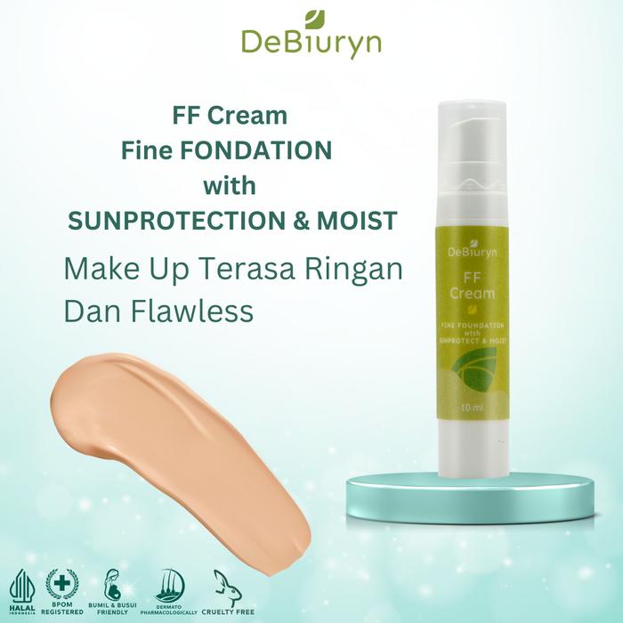 Gambar DeBiuryn FF Cream Fine Foundation 10gr - Alas Bedak dengan Tabir Surya - UV Protector - Foundation dari Debiuryn Kota Semarang Tokopedia