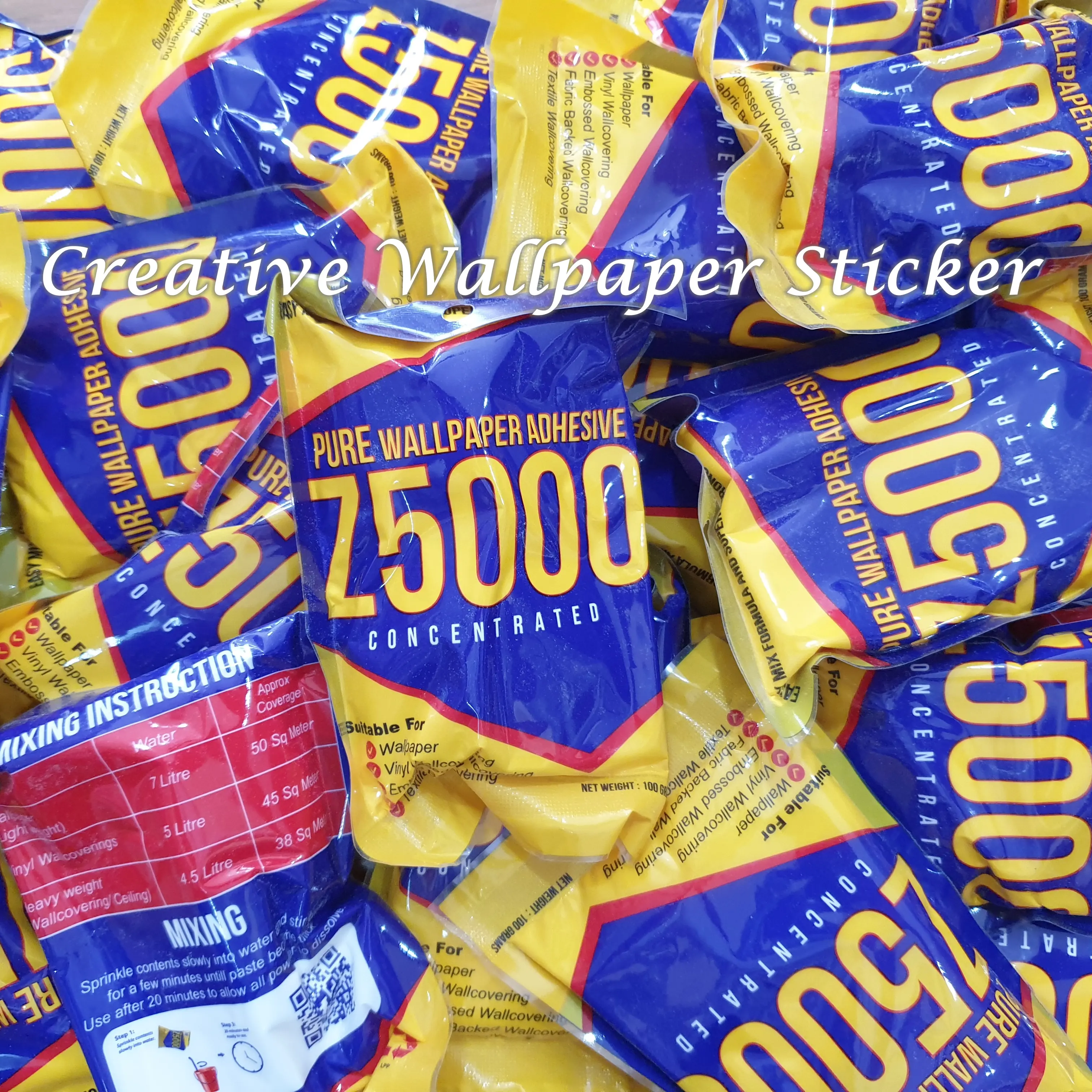 Gam Wallpaper Pure Wallpaper Adhesive-Glue Z5000-100g // EASY TO FIX -180G-Ready Stock di Malaysia
