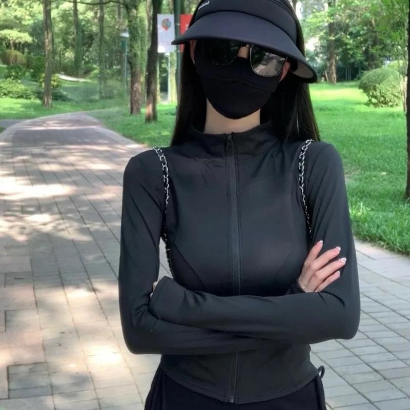 Áo Chống Nắng Nữ Chất Mỏng Mát, Áo Khoác Chống Nắng Chống Tia UV UPF 50+ Chất Lụa Băng Ôm Body Co Giãn( không mũ )