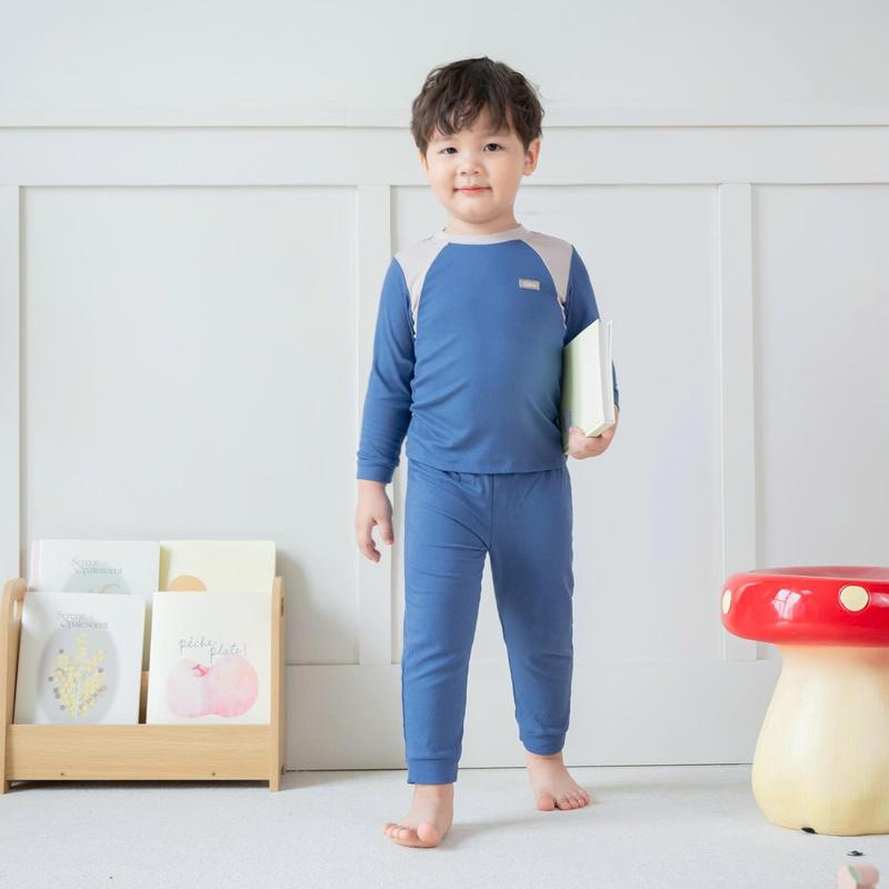 Bộ Quần Áo Dài Tay Cookie Wavy Phối Vai Cho Bé Size Từ 6 Tháng Đến 5 Tuổi Chất Cotton Tăm Lạnh