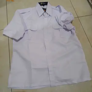 Kemeja PDH Putih PNS Pria dengan Kerah Dalam Hitam - Seragam Dinas Lengan Pendek Terbaru