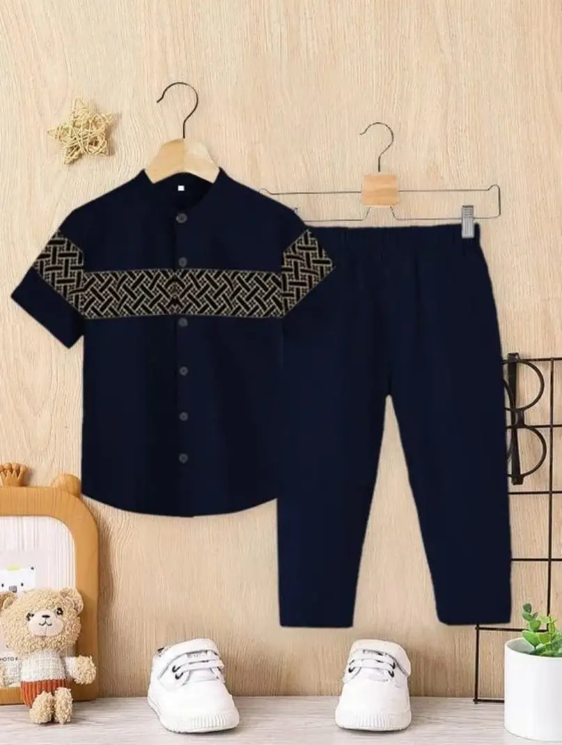 setelan baju muslim anak dan celana panjang pakaian muslim anak laki laki baju mengaji anak