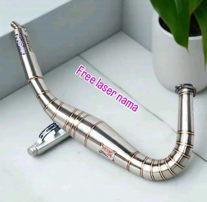 RX KING KOLONG KOBRA PREMIUM. DIAMETER 37. SUARA GARING NGENCRING TENAGA POWER. ORIGINAL RGN RACING knalpot  stainless Motorcycle