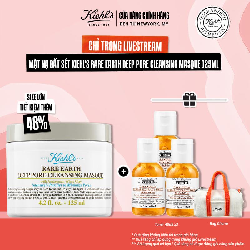 KIEHL'S X HANNAH - Mặt nạ đất sét Kiehl's since 1851 Rare Earth Deep Pore Cleansing Masque 125ml
