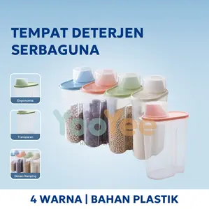 Yooyee Tempat Deterjen Bubuk / Deterjen Cair/ Wadah Sabun Cair Serbaguna
