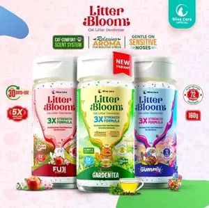 Litter Bloom Olive Care Pewangi Pasir Kucing Penghilang Bau Pup Pipis Kucing Pewangi Litter Box Pengharum Toilet Kucing