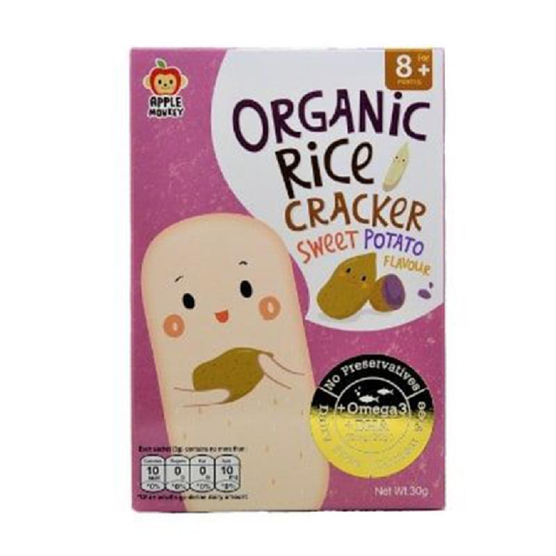 Apple Monkey Rice Cracker with DHA [Assorted Flavour] Snack Organic ...