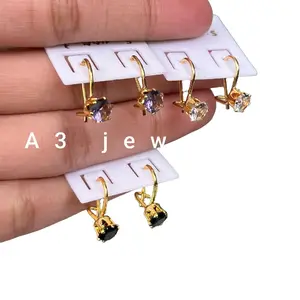 Anting desi permata warna warni untuk anak & remaja