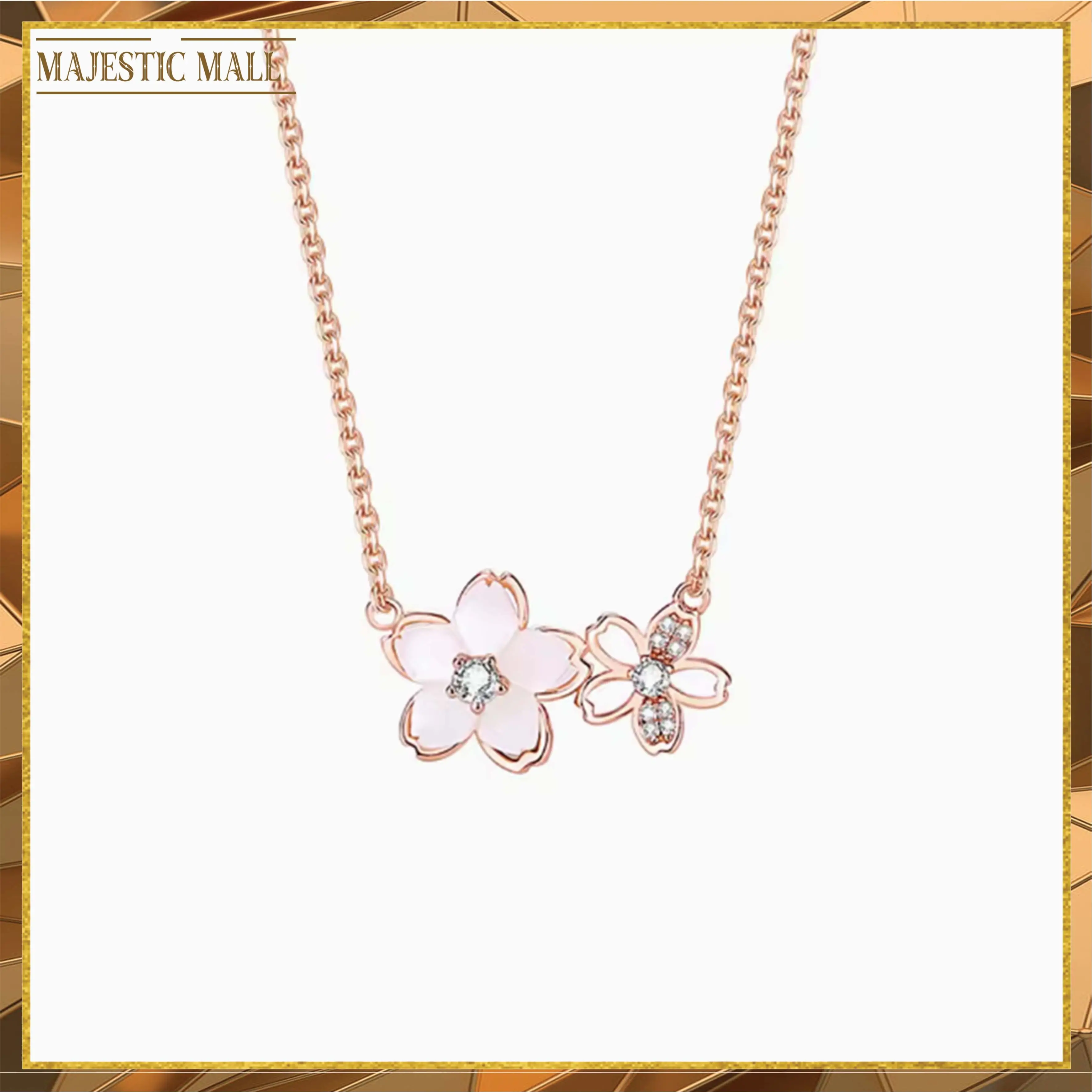 Kalung Cantik Bandul Bunga 2 Perak - Model 1175