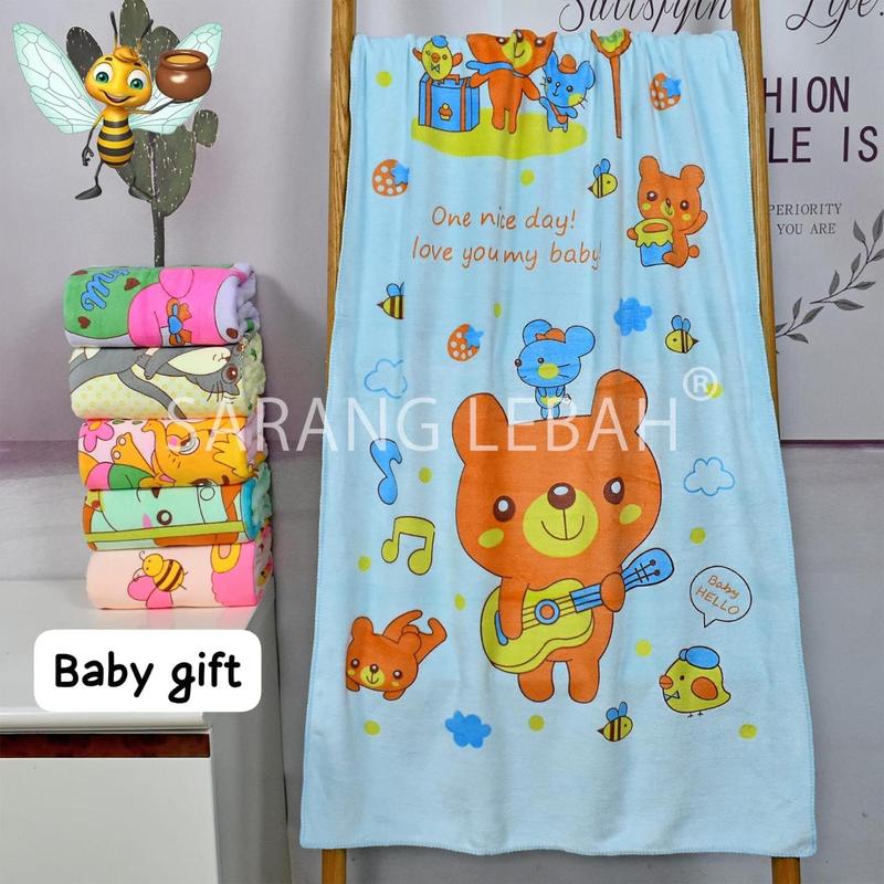 Handuk Bayi Premium / Mandi Lembut Microfiber 50 CM x 100 CM / Handuk Anak / Handuk Baby Motif Color Tebal dan Lembut / Daya Serap Tinggi Murah / Perlengkapan Bayi / Handuk Sarang Lebah 0