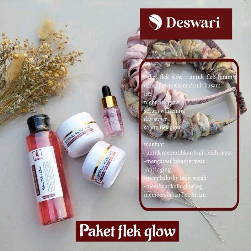 deswari paket flek perawatan kulit mencerahkan seruni skincare dokter detektif 1
