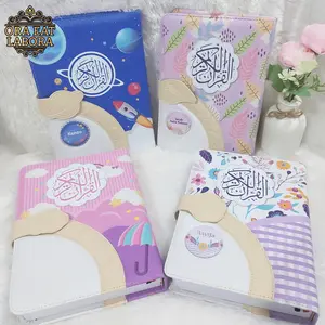 Al-Quran A5 Jaket Emboss Kancing Magnet Custom Nama Terjemahan Perkata Blok Warna