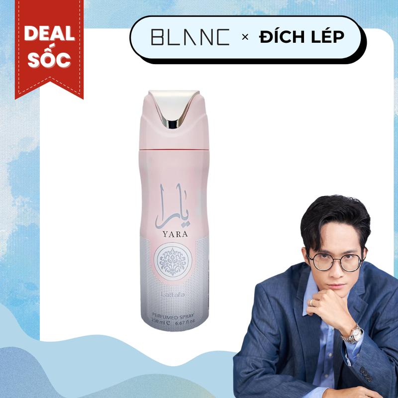 [ĐỘC QUYỀN KOC LÉP KID] Xịt Khử Mùi Cơ Thể Lattafa Yara Nữ Body Spray 200ml