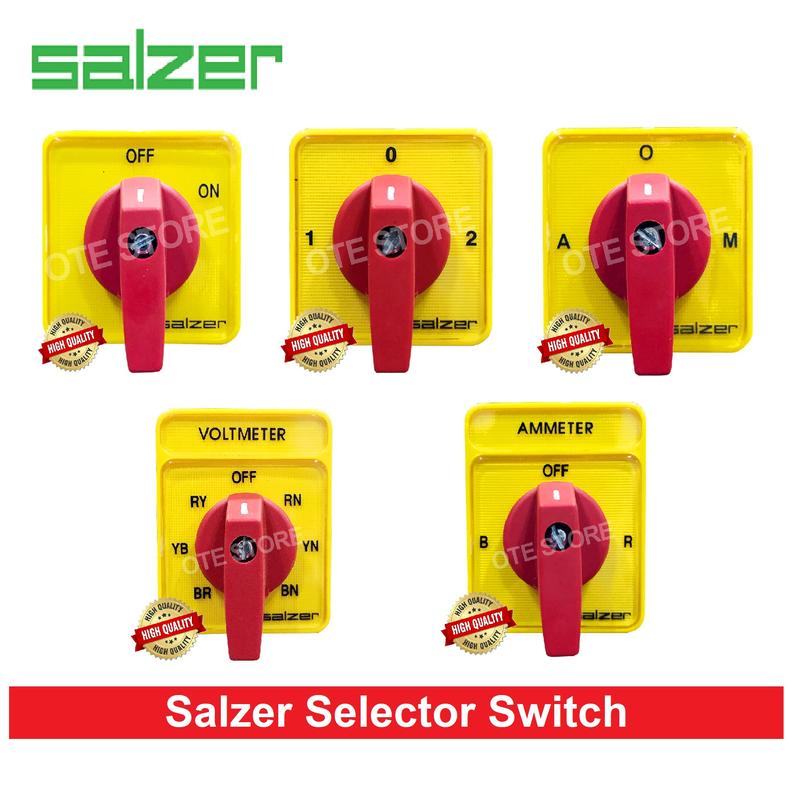 SALZER SELECTOR SWITCH (ON-OFF/ 1-0-2 / A-O-M / VOLTMETER / AMMETER ...
