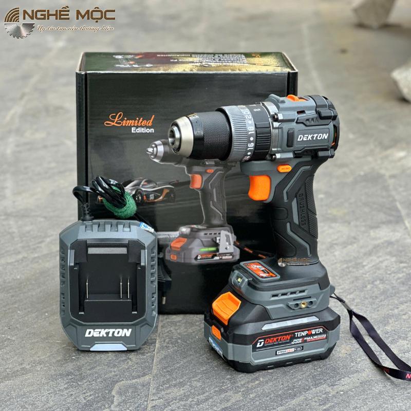  Máy khoan pin dekton KB1368PRO động lực 21V 3 chức năng không chổi than 