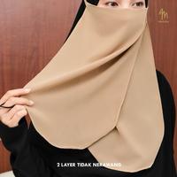 Gambar Maslaha Niqab Tali Babydoll 2 Layer Polos Simple Cadar Syari Muslimah Adem Nyaman - Putih dari Maslahaniqab Kab. Bandung 4 Tokopedia