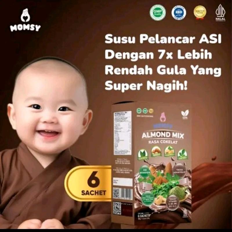 MOMSY ASI BOOSTER Almond pelancar Asi (isi 6sachet EXP 2025) 3