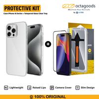 Gambar PROTECTIVE KIT Octagoods Hardcase for iPhone 16 Pro Max Octagoods + Tempered Glass Clear Privacy with Tray - Case + TG Privacy, iPhone 16 Pro Max dari Octagoods Official Kota Administrasi Jakarta Barat 1 Tokopedia