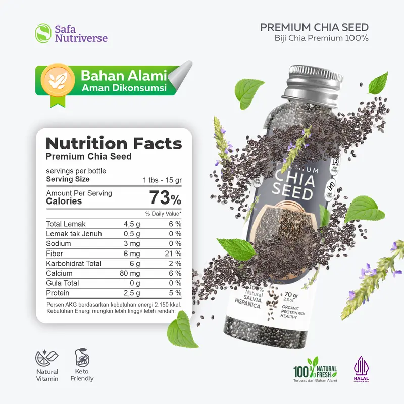 Black Chia Seed Premium Organik Meksiko Biji Chia Wijen Hitam Sesame 4