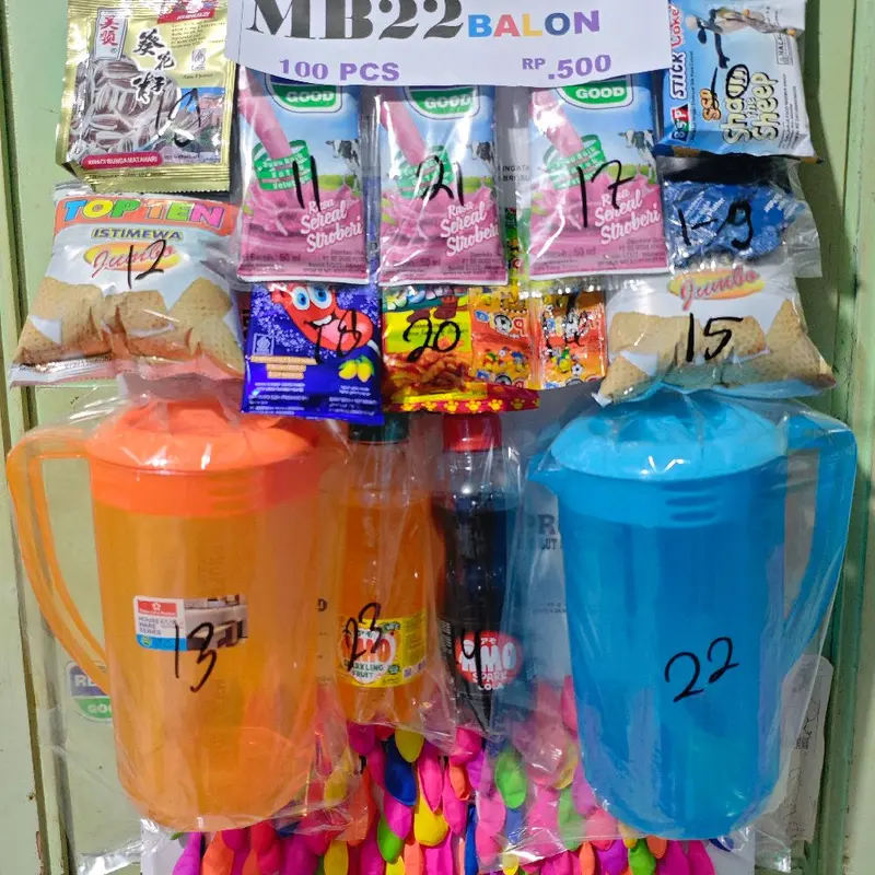 cabutan balon berhadiah isi 100pcs.TEKO SUSU 1