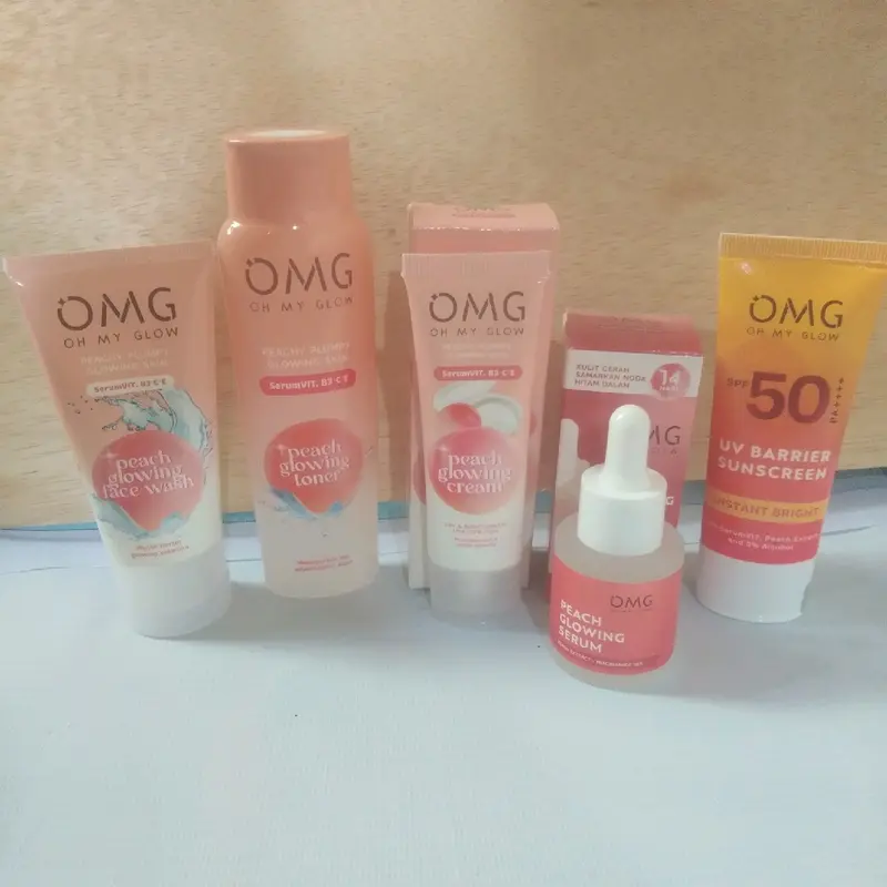 OMG oh my glow paket lengkap skincare perawatan kulit Moisturizer Membersihkan Mencerahkan Muka 3
