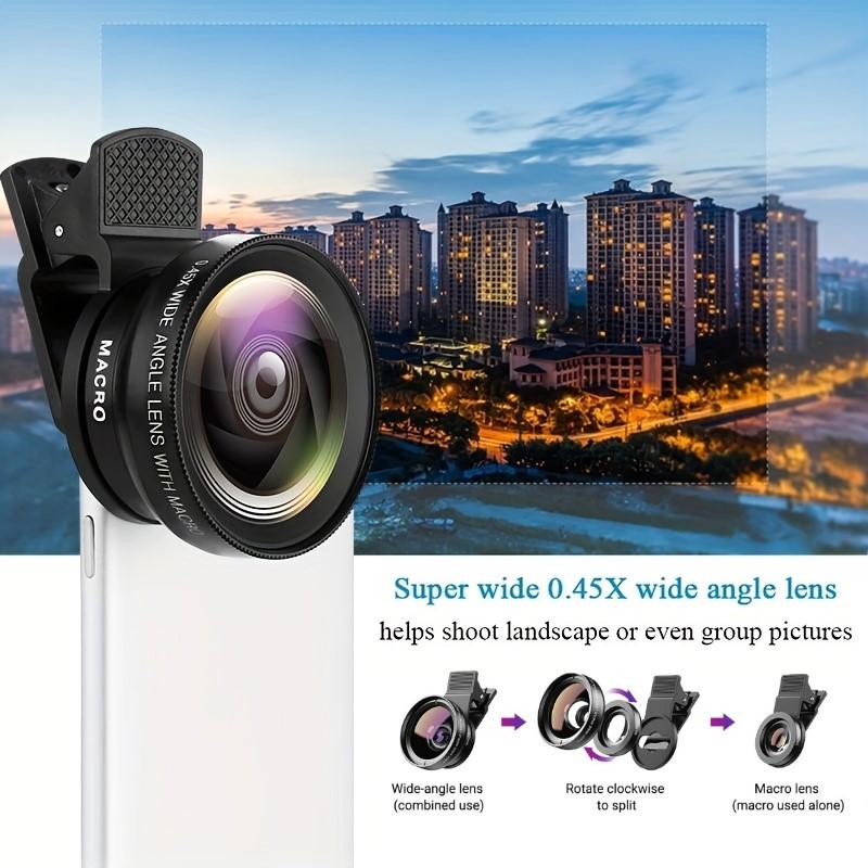 45 Camera Phone Phone Lens Full Kit 0.45X Super Wide Angle & 12.5x Super Macro - TikTok ...