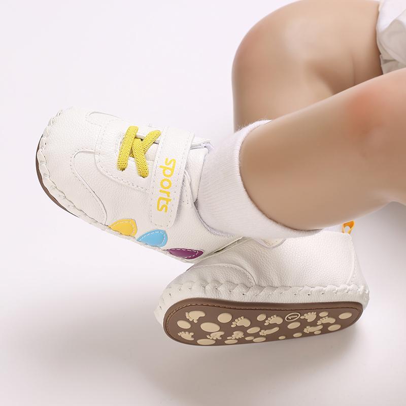 Product Introduction of Baby Shoes Newborn PU Leather Pure White Infant Casual Shoes Classic Boy Girl Patchwork First Walkers Soft Sole Walking 21