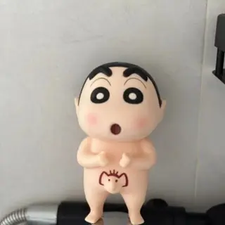 Naked bath Crayon Shin-chan bathroom shinchan gajah adem ornaments creative decoration Japanese comics desktop model doll 4