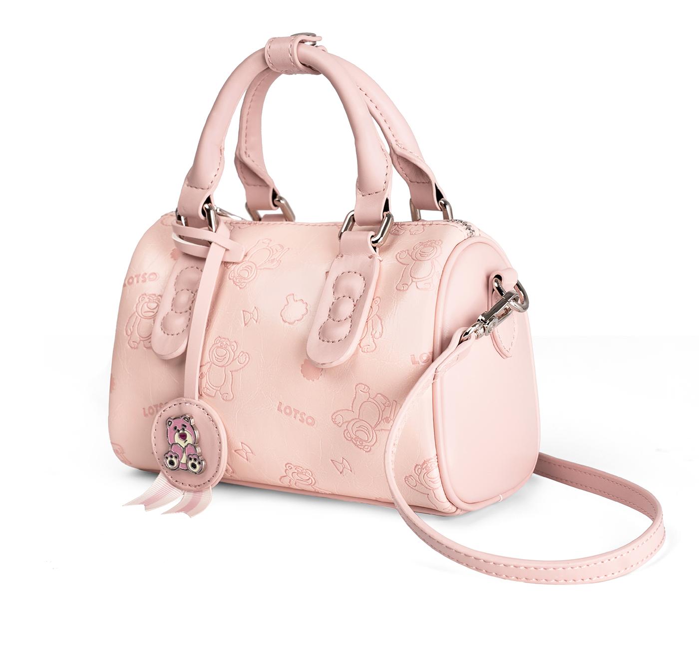 [ Shanty x Disney ] -  Tas Lotso Tas Tangan Kecil Wanita dan Remaja dengan Tali Selempang Motif Lucu dan Warna Soft Pink