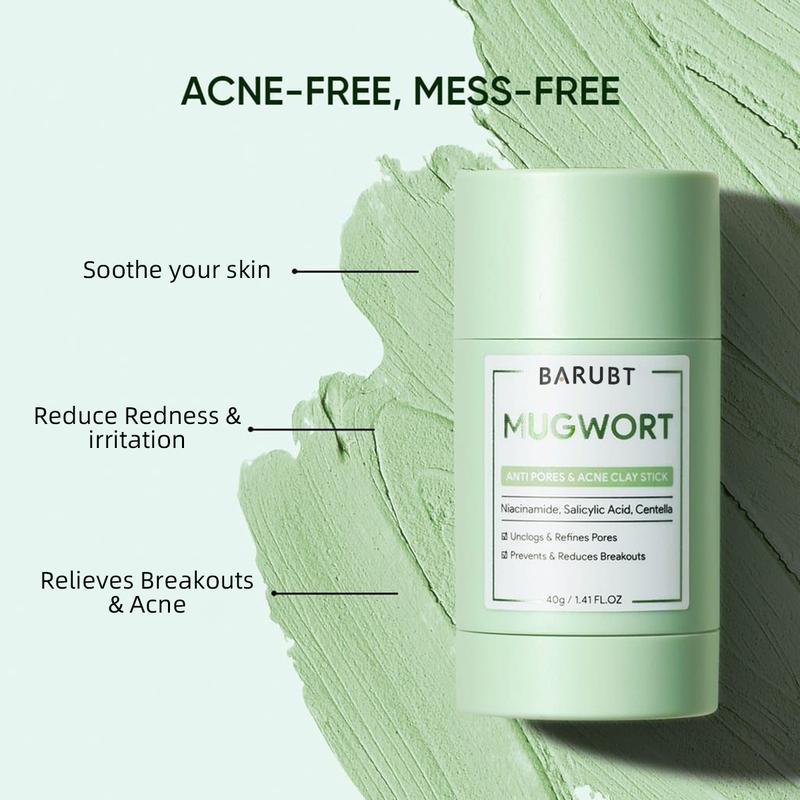 Product Introduction of BARUBT Clay Mask Combo Niacinamide Bright Boost Clay Mask Stick 40g+ Mugwort Clay Mask 40g  Alaska Volcano  wajah masker Salicylic acid niacinamide Whitening Skin care Black Heads Skin Repair Comfort 6