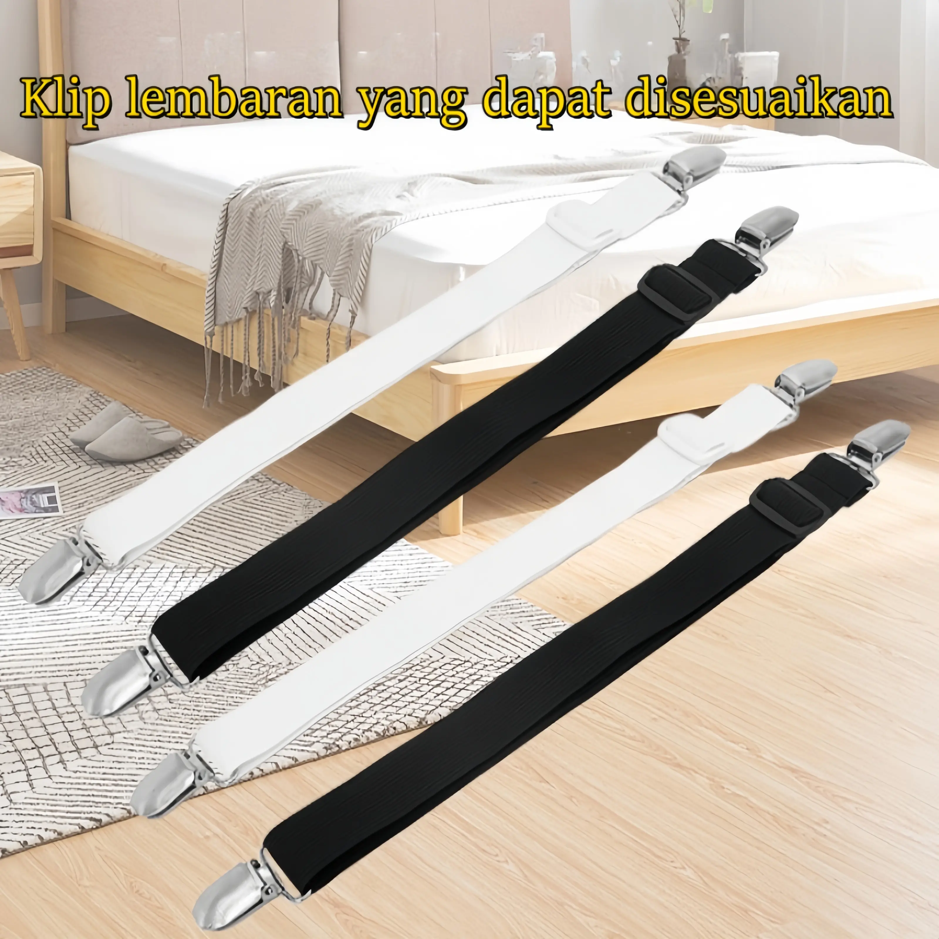 Pengikat Sprei Sabuk Pengikat Sprei Pengikat Sprei Anti Selip Klip Pengikat Sofa Rumah Karet Gelang Pengikat Artefak Pengikat Bantalan Sofa Gesper Pengikat Sprei