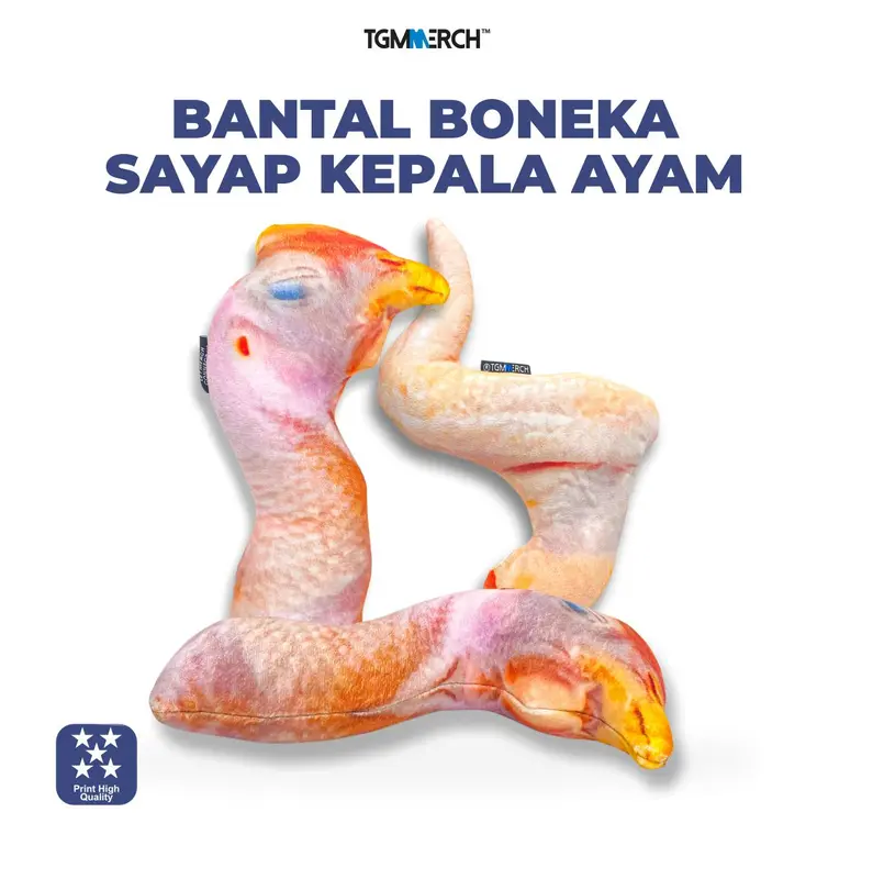 TGM MERCH - Bantal karakter Sayap Kepala Ayam 0