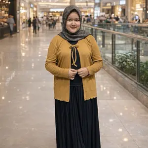 SHA.CARDIGAN Bahan RIB Premium Adem Nyaman Lengan Panjang Size Jumbo Outer Panjang Guidance Fashion