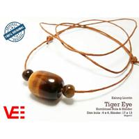 Gambar VeE Kalung Terapi Kesehatan Pria / Wanita Liontin Batu Tiger Eye Kombinasi Bola + Slinder dari Vee Jewelry Store Kota Bekasi 1 Tokopedia