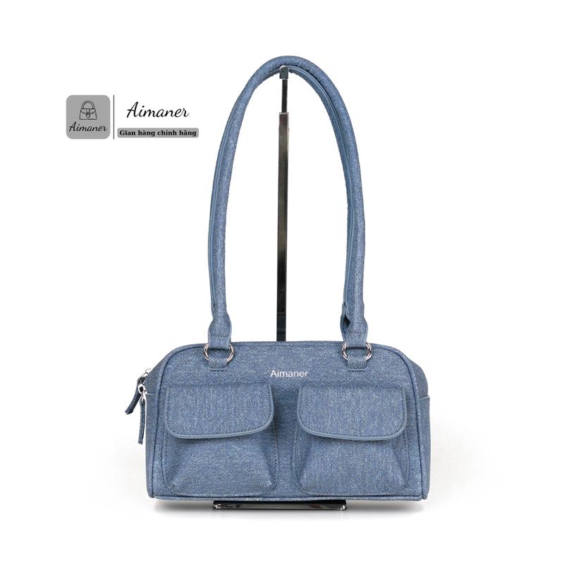 Túi Xách Đeo Vai Nữ Da PU Giả Denim Cao Cấp Đeo vai tiện lợi – Aimaner 5320